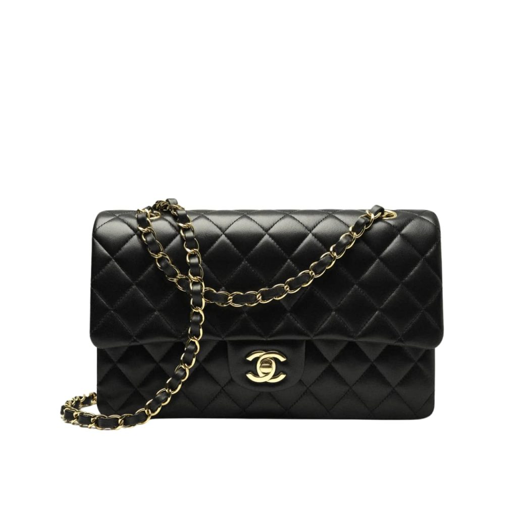 Chanel Classic 11.12 Handbag Gold Tone Metal Black 25Cm A01112 Y01295 94305 - Image 2