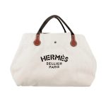 Hermes Fourre Tout Du Cavalier Bag White 42Cm