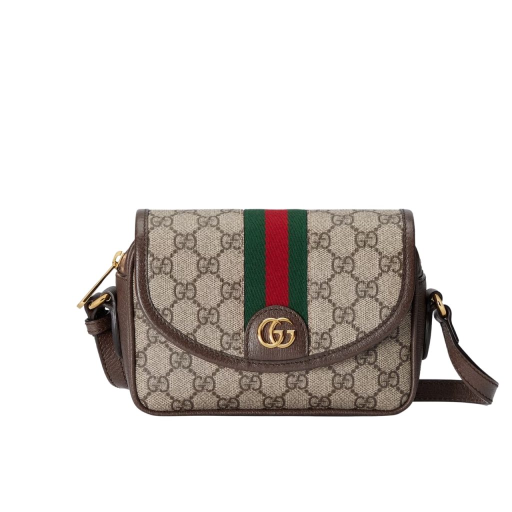 Gucci Ophidia Mini Shoulder Bag Beige And Dark ‎19cm 772239 Facuj 8745 - Image 2