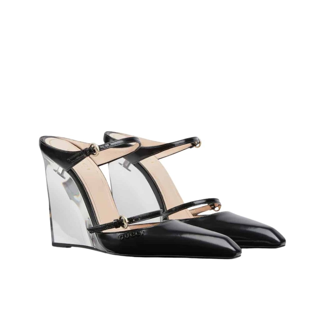 Gucci Women's Wedge Mule Black 827856 Clg00 1000 - Image 2