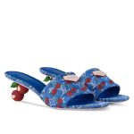 Louis Vuitton X Takashi Murakami Lily Mule Denim Blue 1Ahltf - Image 9