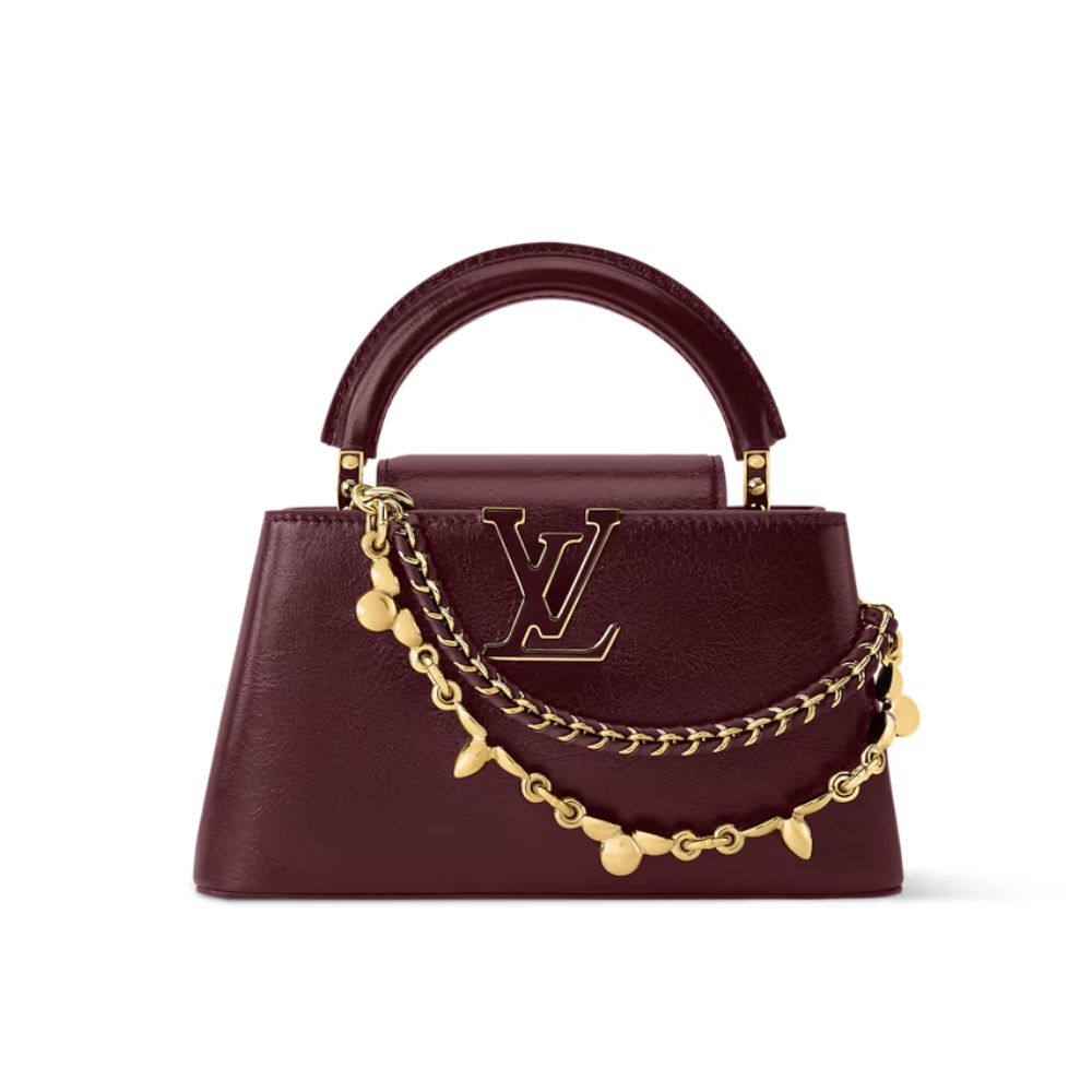 Thumbnail-11-7.jpg Louis Vuitton Capucines East West Mini Grenat Red 22Cm M25473 - Image 1
