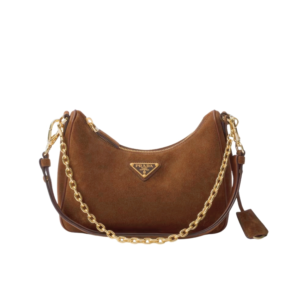 Thumbnail-12-1-2.jpg Prada Re Edition Mini Suede Bag Dark Brown 28Cm 1Bc204 2C4S F0324 V Qoo - Image 1