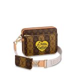 Louis Vuitton Trio Messenger Bag Monogram Stripes Brown 25cm M45965