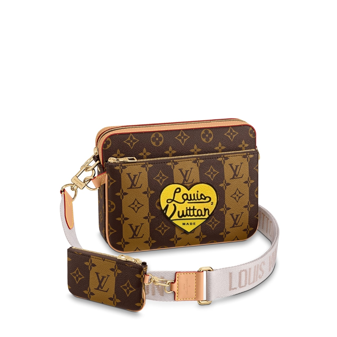 Thumbnail-12-6.jpg Louis Vuitton Trio Messenger Bag Monogram Stripes Brown 25cm M45965 - Image 1