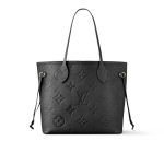 Louis Vuitton Neverfull MM Monogram Empreinte Leather Black 31Cm M45685
