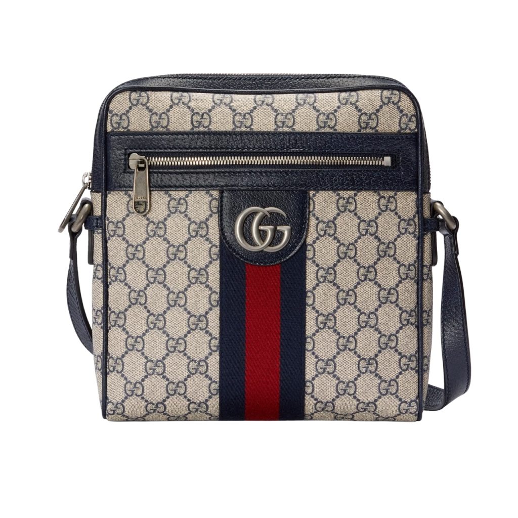Gucci Ophidia Small Messenger Bag Beige And Blue Gg Supreme 23cm ‎547926 96iwn 4076 - Image 2
