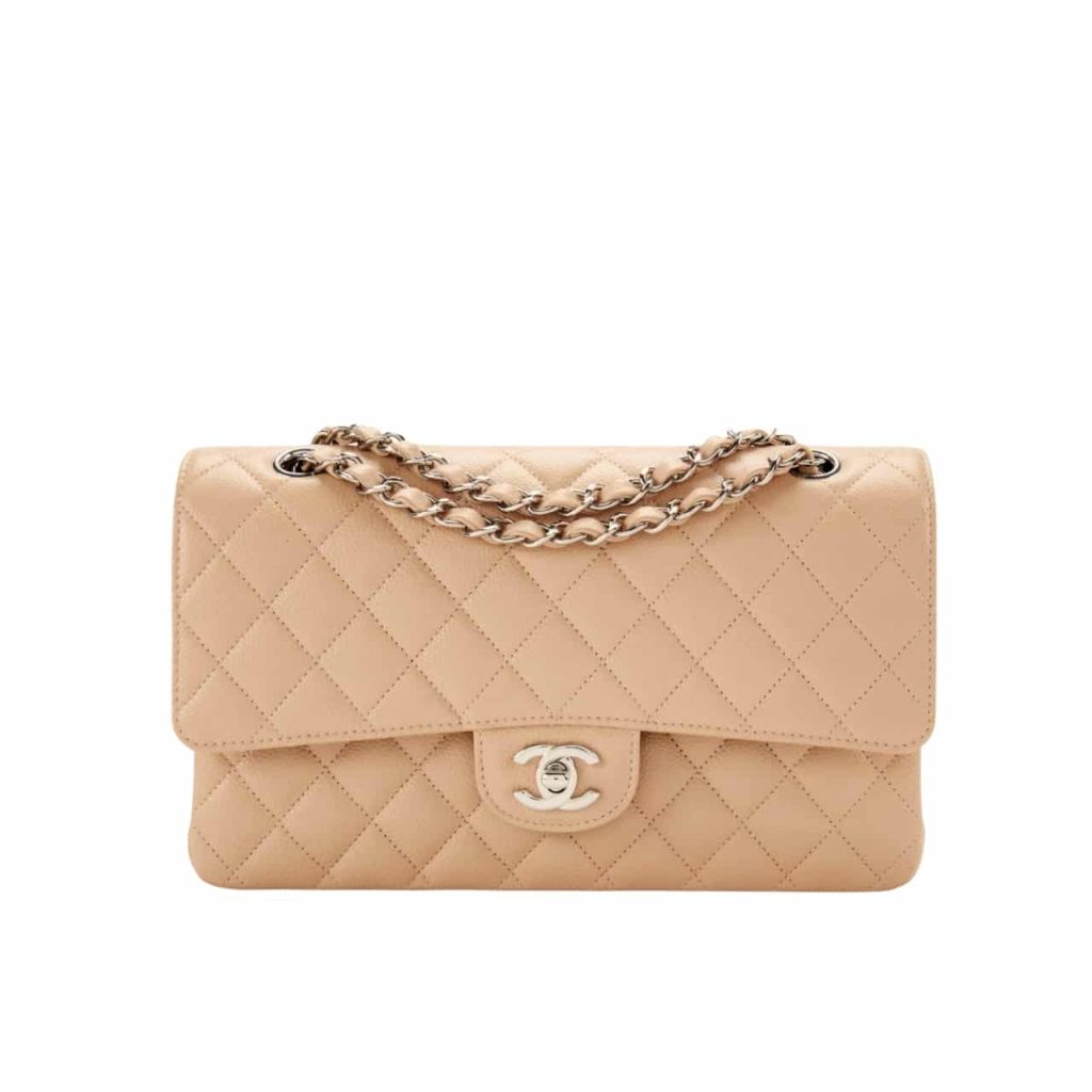 Chanel Cc Timeless Lined Flap Caviar Bag Dark Beige 26Cm - Image 2