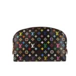 Louis Vuitton X Murakami Cosmetic Pouch PM Monogram Black 19cm