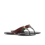 Gucci GG Thong Web Sandal Black 270374 H9020 8476
