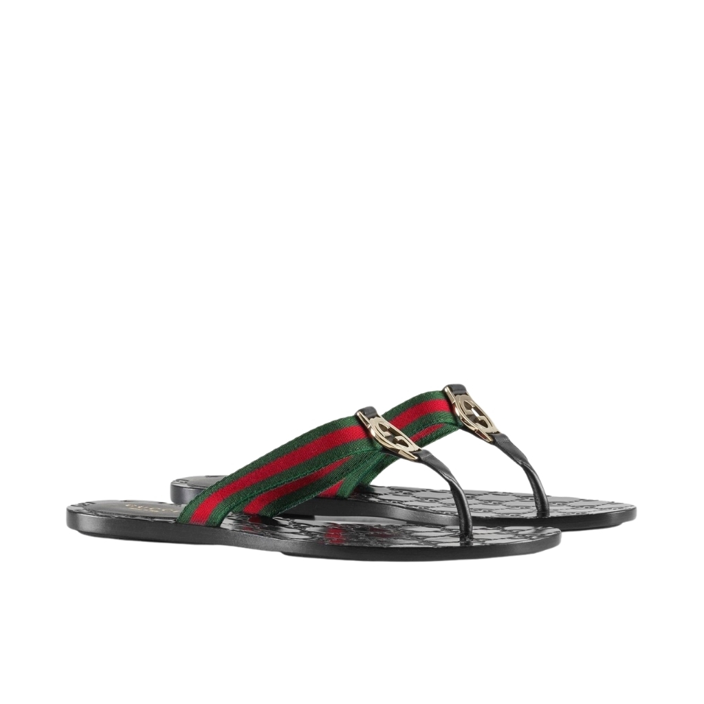 Thumbnail-15-5.jpg Gucci GG Thong Web Sandal Black 270374 H9020 8476 - Image 1