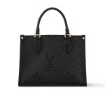 Louis Vuitton Onthego PM Monogram Empreinte Leather Tote Bag Black 25cm M45653