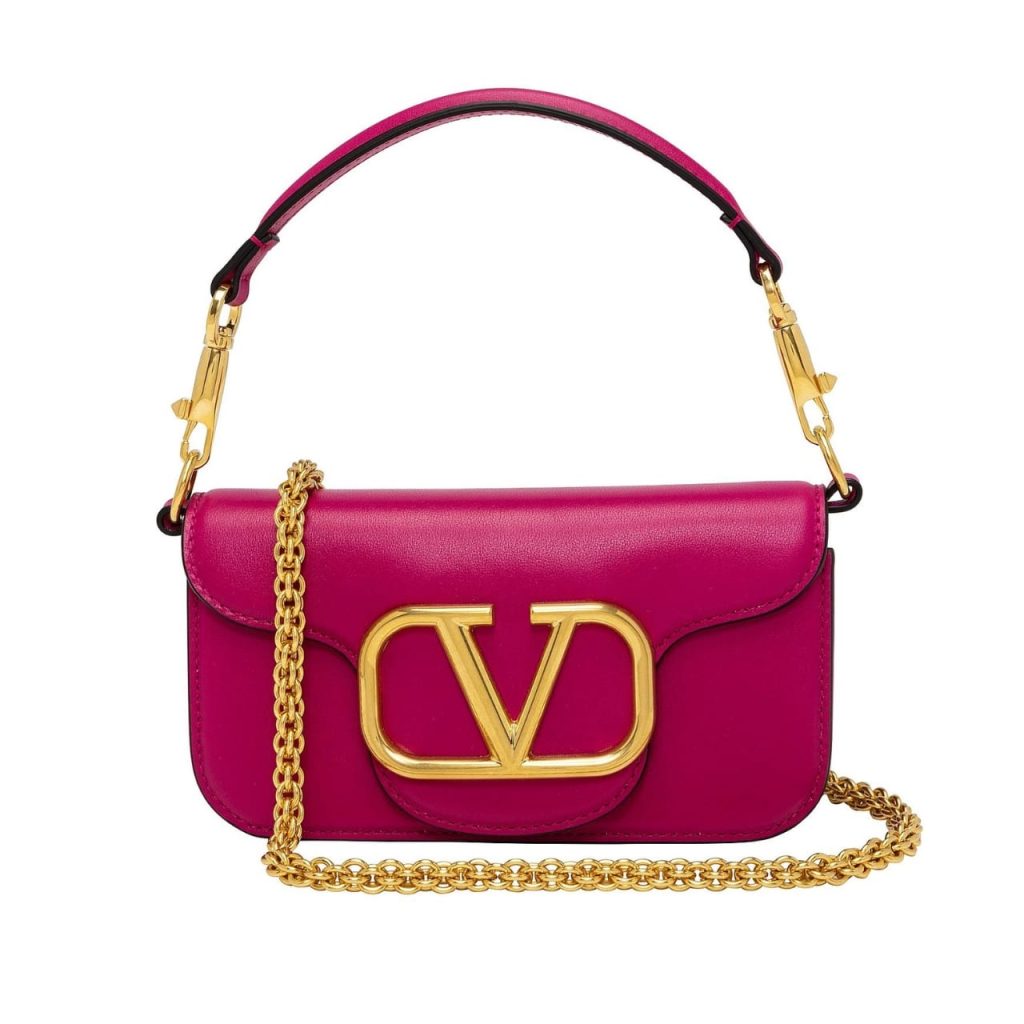 Valentino Locò Small Shoulder Bag In Rose Violet 20cm 1W2B0K53ZXL M24 - Image 2