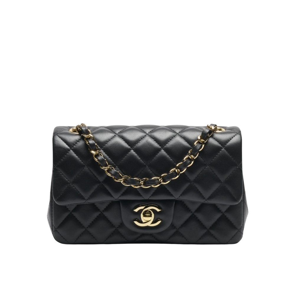 Thumbnail-19-2.jpg Chanel Mini Classic Handbag Gold Tone Metal Black 20Cm A69900 Y04059 94305 - Image 1