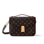 Louis Vuitton Pochette Métis Monogram Canvas Satchel Brown 25cm M44875