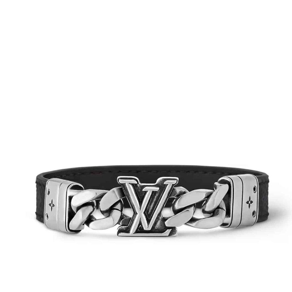 Louis Vuitton Dimension Bracelet Silver Black M8828d - Image 2