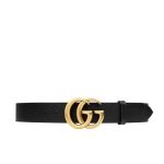 Gucci Gg Marmont Wide Belt Black Gold Logo 4Cm 406831 Dj20T 1000 - Image 10