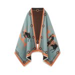 Hermes Cashmere Muffler Blue