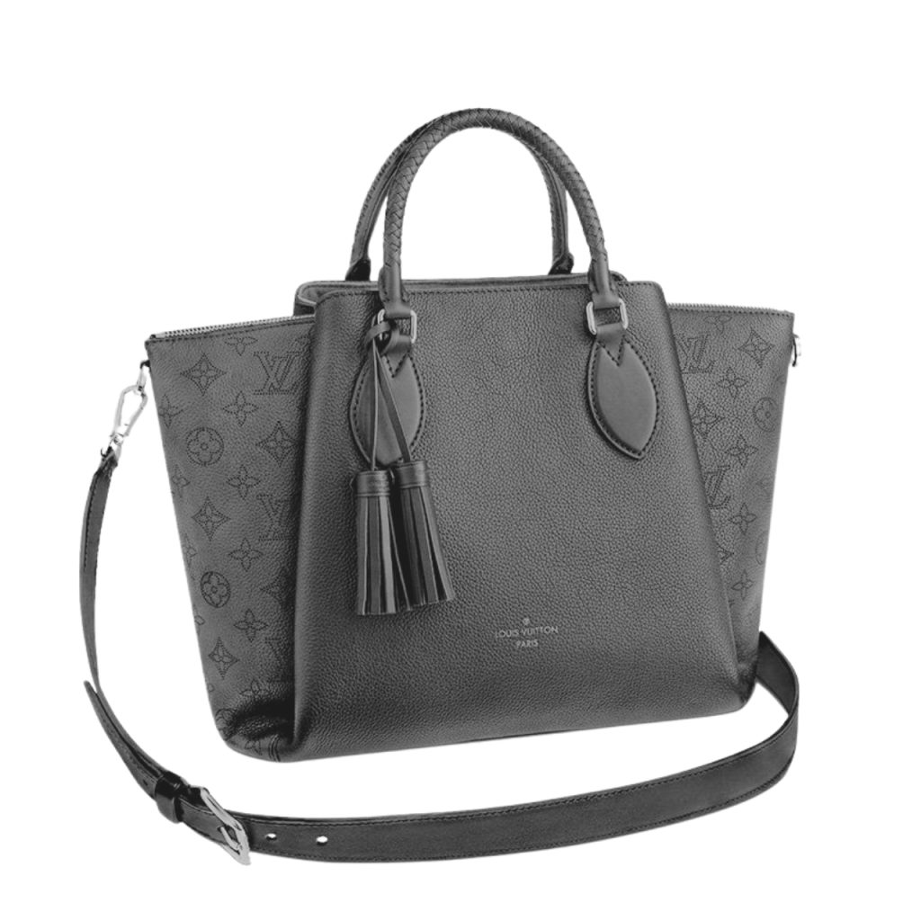 Louis Vuitton Haumea Mahina Leather Bag Dark Grey 30Cm - Image 2