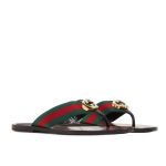 Gucci Gg Thong Web Sandal Black 612138 H9020 8476 - Image 7