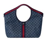 Gucci Giglio Large Tote Bag Blue And White GG Denim 60cm ‎853971 FAFFQ 8864