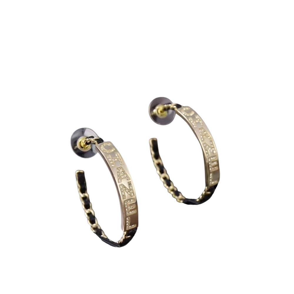 Thumbnail-23-1-1.jpg Chanel Earrings Black Gold - Image 1