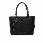 Chanel Cambon Line Large Tote Bag In Black 41Cm A25169