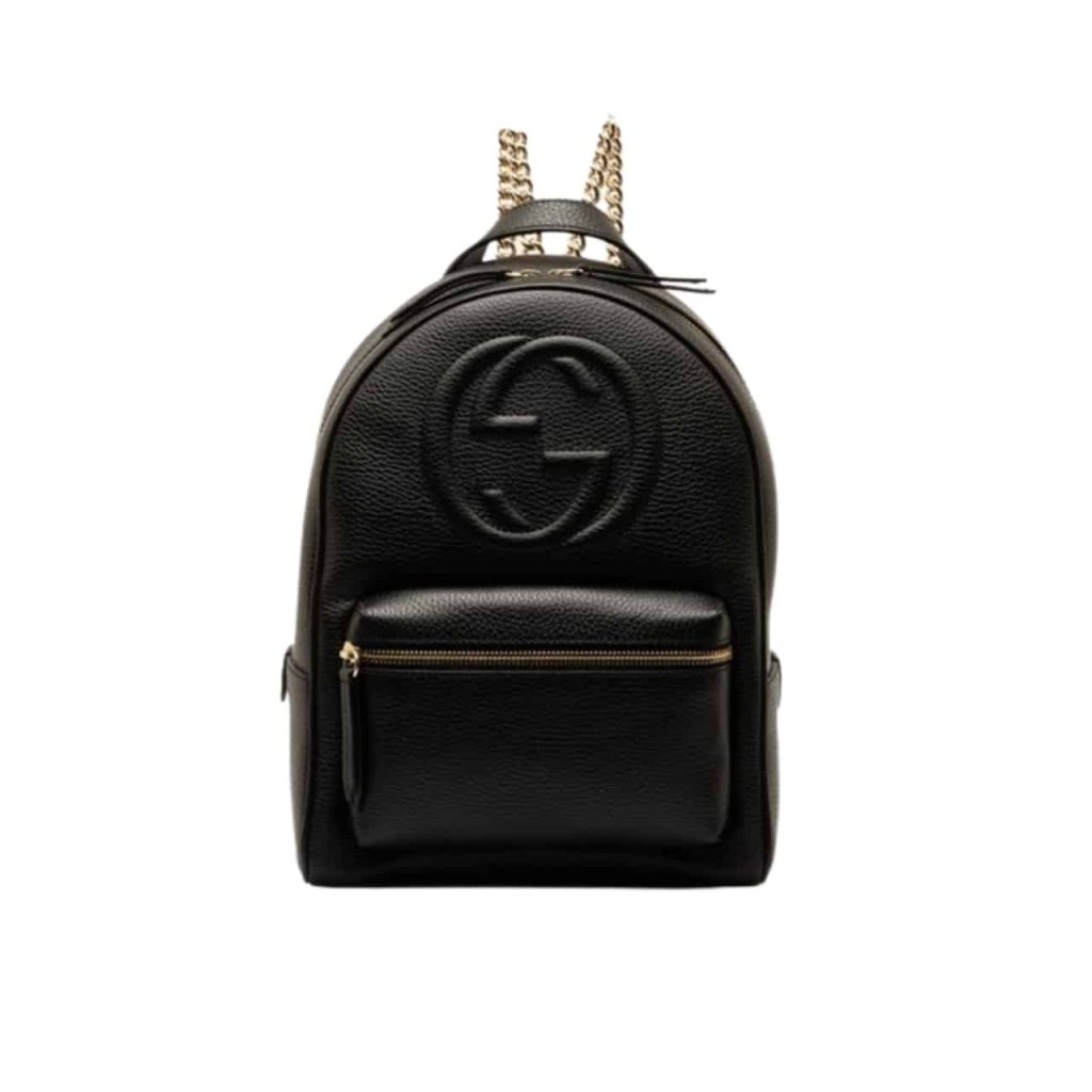 Gucci Soho Chain Leather Backpack Black 31cm - Image 2