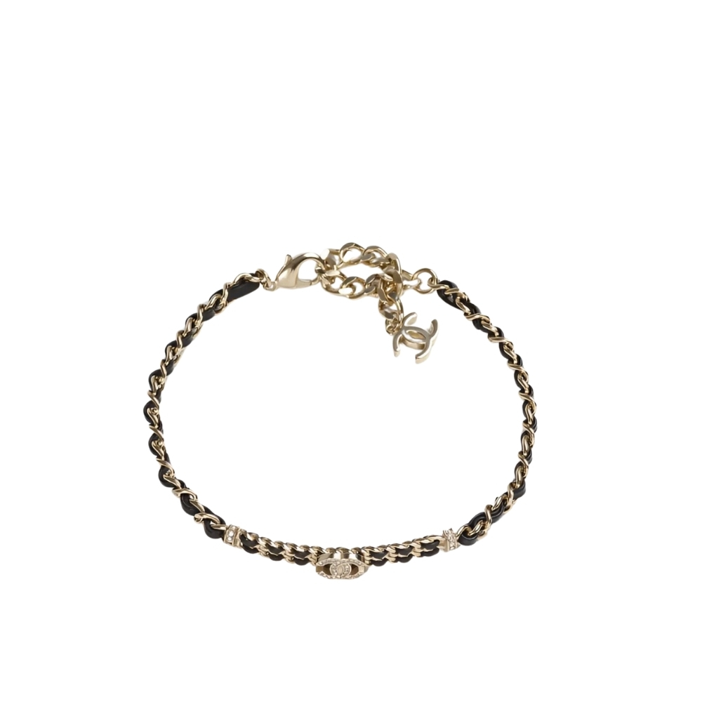 Thumbnail-24.jpg Chanel Chain Cc Champagne Choker Necklace Ab6890 B06537 Nf006 - Image 1