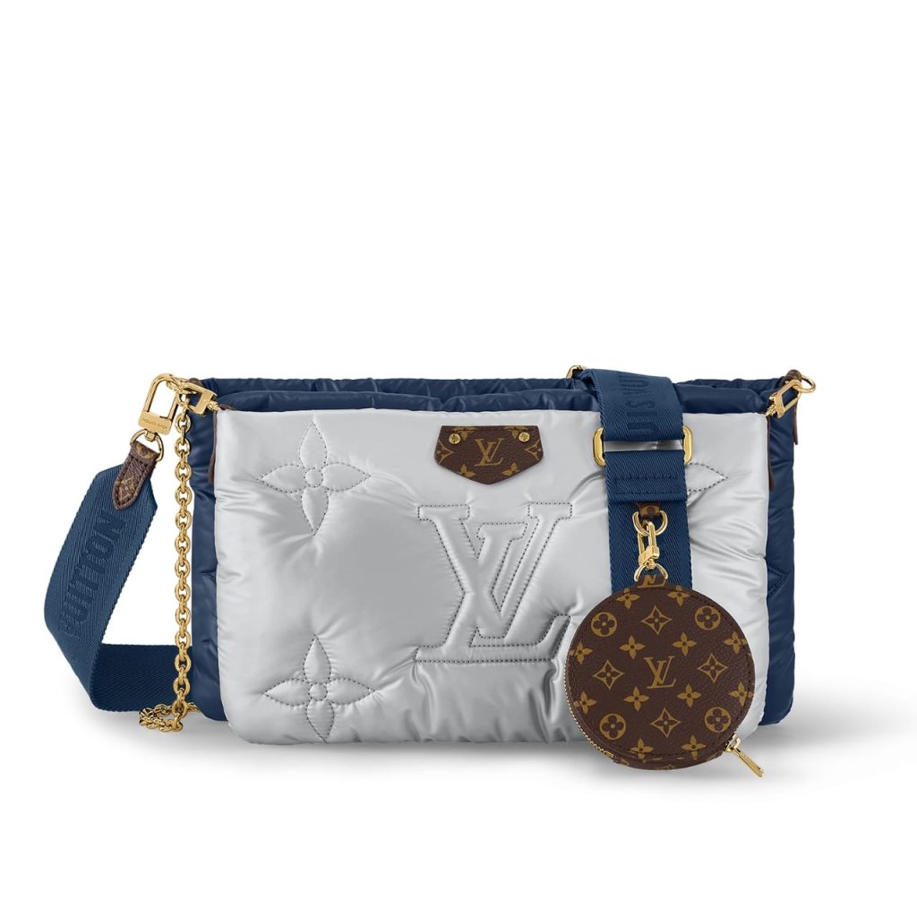 Louis Vuitton Maxi Multi Pochette Accessoires Navy And Silver 23Cm M21057 - Image 2