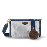 Louis Vuitton Maxi Multi Pochette Accessoires Navy And Silver 23Cm M21057