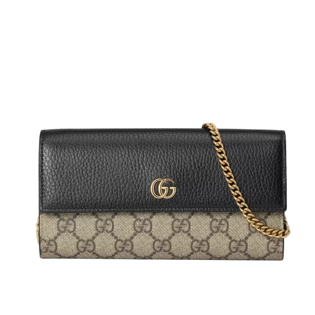 Gucci Gg Marmont Bicolor Wallet On Chain Beige Ebony 19Cm 546585 17Wag 1283 - Image 2