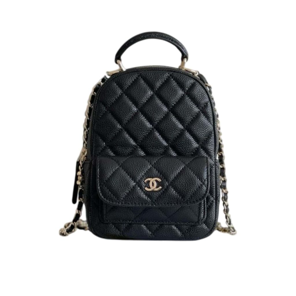 Chanel Classic Mini Backpack Black 12cm Ap3753 B06311 94305 - Image 2
