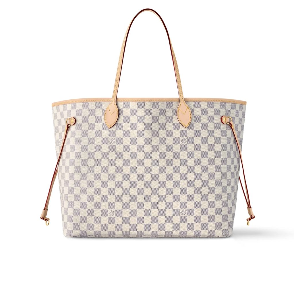Louis Vuitton Neverfull GM Damier Azur Canvas Tote Bag Beige 39cm N40602 - Image 2