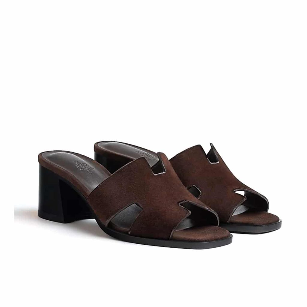 Hermes Helia 60 Sandal Dark Brown H232088z F7375 - Image 2