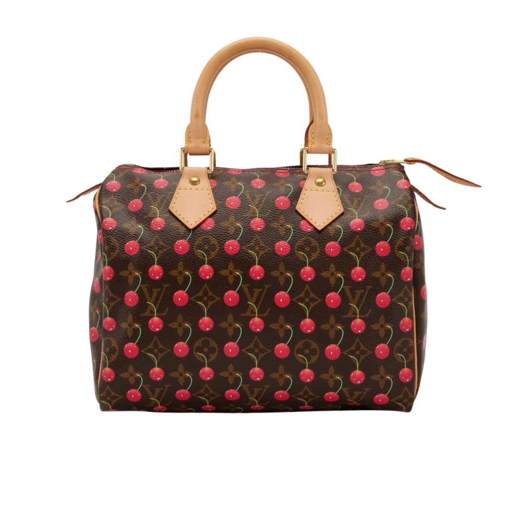 Louis Vuitton X Takashi Murakami Monogram Cerise Speedy 25 Gold Hardware Brown 25cm - Image 2