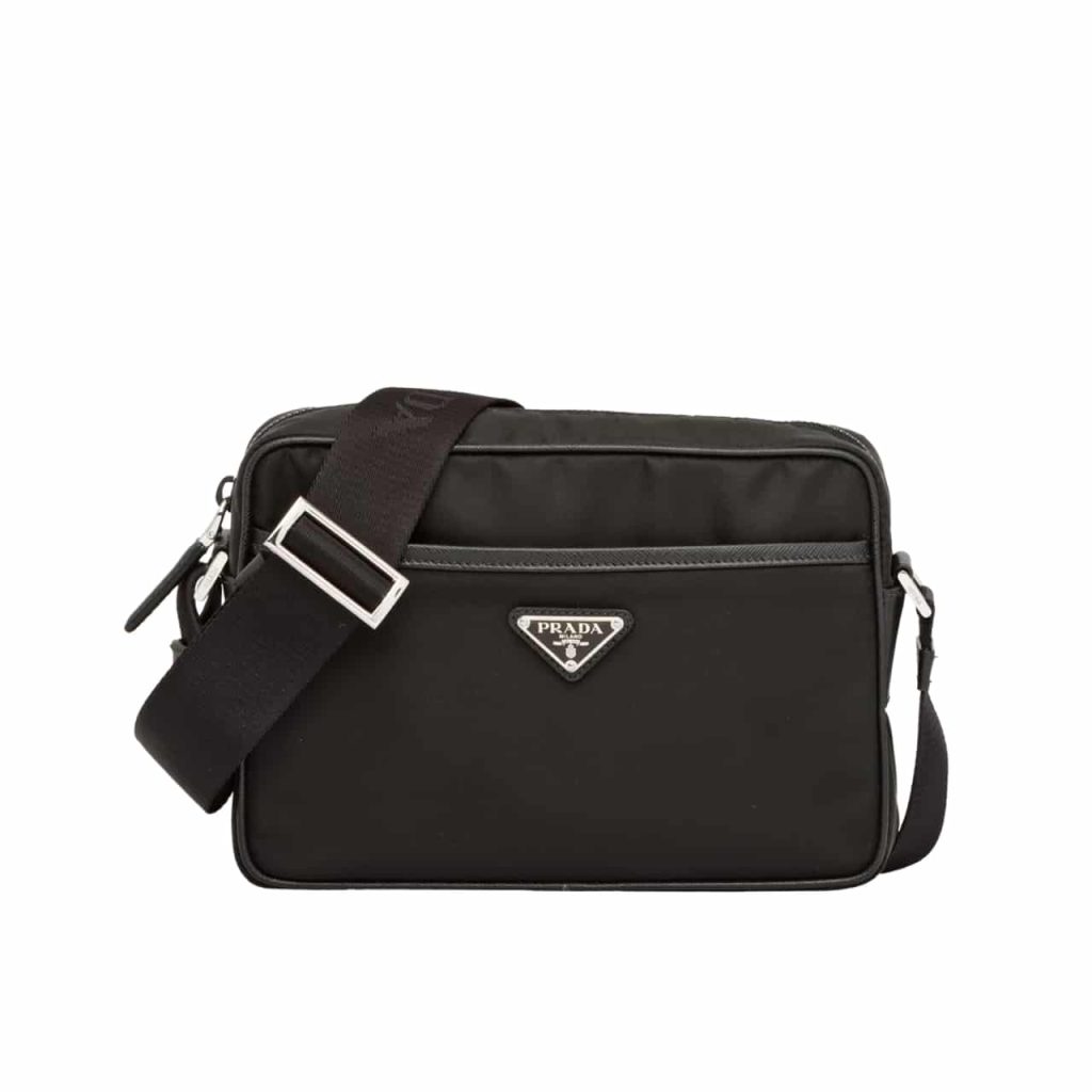 Prada Triangle Logo Re Nylon And Saffiano Leather Black 24Cm 2Vh048 2Dmh F0002 V Ooo - Image 2