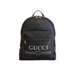 Gucci Print Leather Backpack Black 41cm