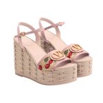 Valentino Garavani Natural Logo Wedges Sandal Beige 6W0S0Ly9Cec32H - Image 9