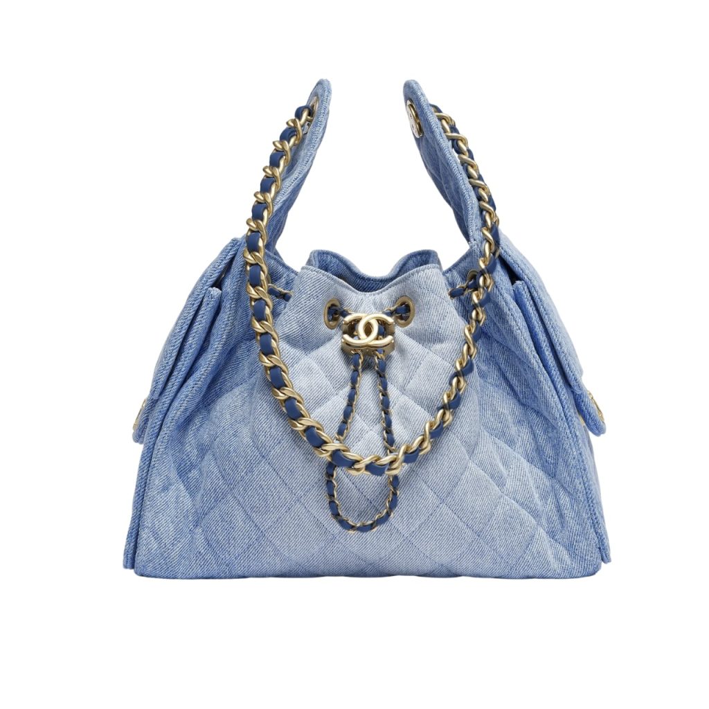 Chanel 25 Small Handbag Washed Denim Blue 26cm AS5293 B20603 U0475 - Image 2