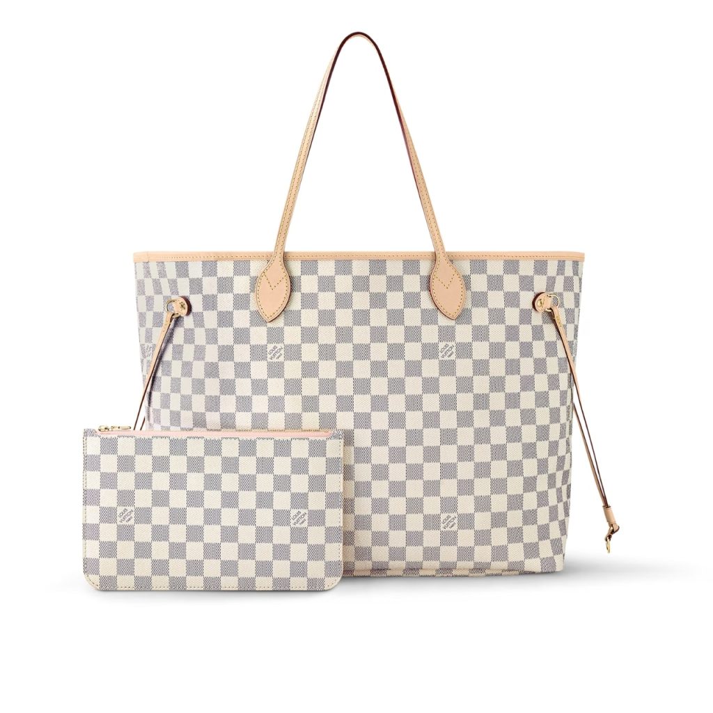 Louis Vuitton Neverfull GM Damier Azur Rose Ballerine Pink 39Cm N40601 - Image 2