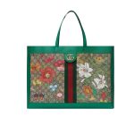 Gucci Ophidia GG Flora Medium Tote Green 44cm