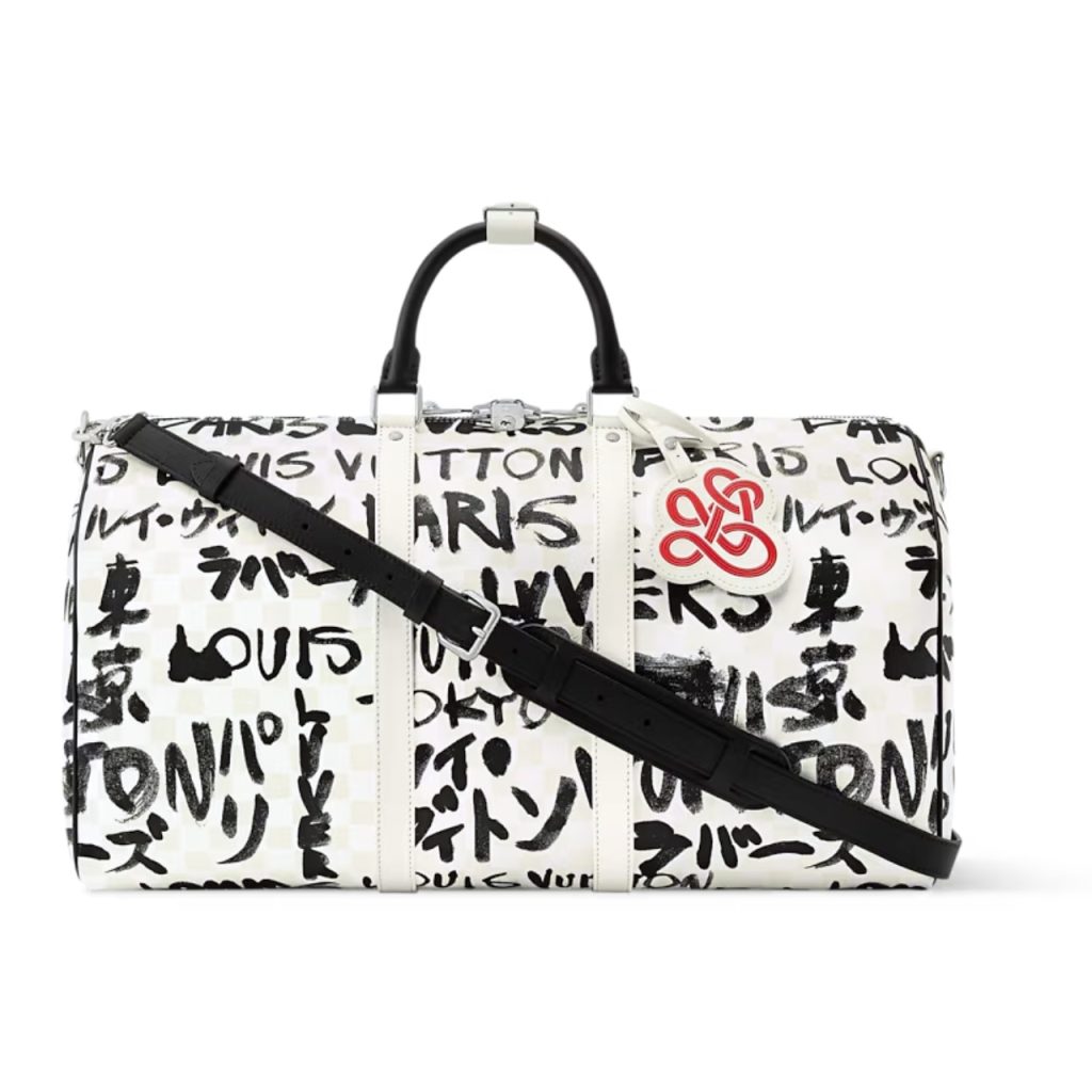 Louis Vuitton Keepall Bandoulière 50 Black And White 50cm N40804 - Image 2