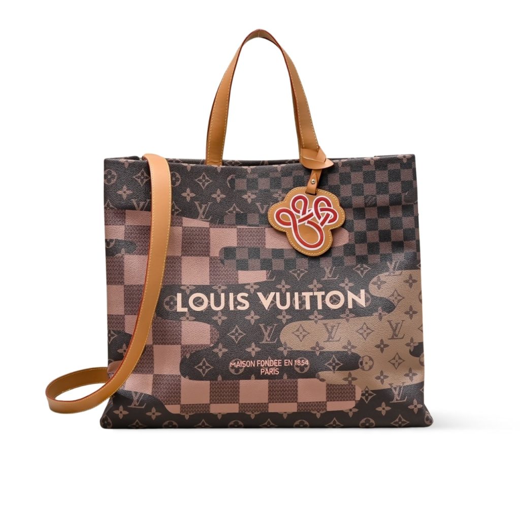Louis Vuitton Shopper Tote MM Monogram Canvas Brown 40cm M15274 - Image 2