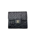 Chanel Small Floral Wallet Black 11.5Cm