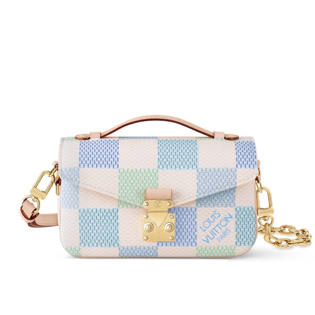 Louis Vuitton Pochette Métis East West Damier Canvas Light Blue 21cm - Image 2