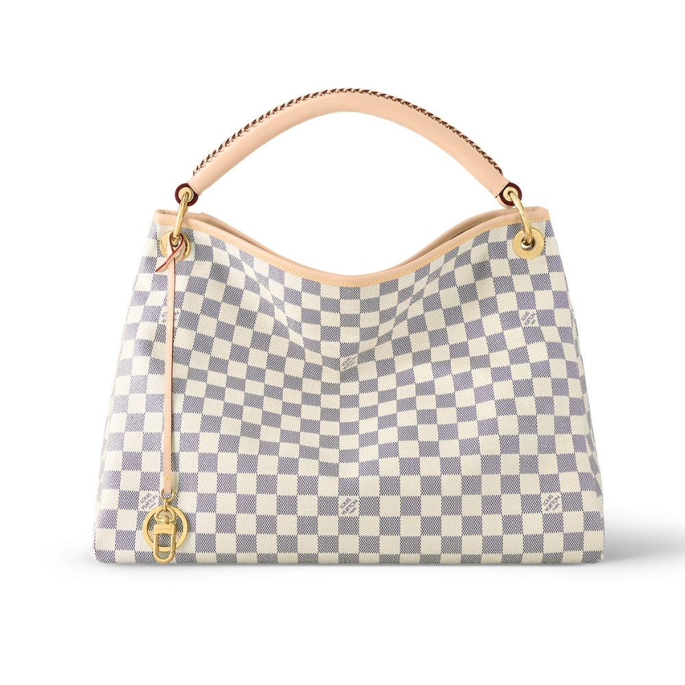 Thumbnail-45-3.jpg Louis Vuitton Artsy MM Damier Azur Canvas Cream 41Cm N40253 - Image 1