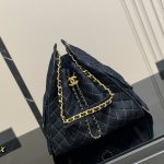Chanel 25 Medium Handbag Washed Denim Dark Blue 34cm - Image 3