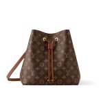 Louis Vuitton Néonoé MM Monogram Canvas Bucket Bag Caramel Brown 26cm M44887