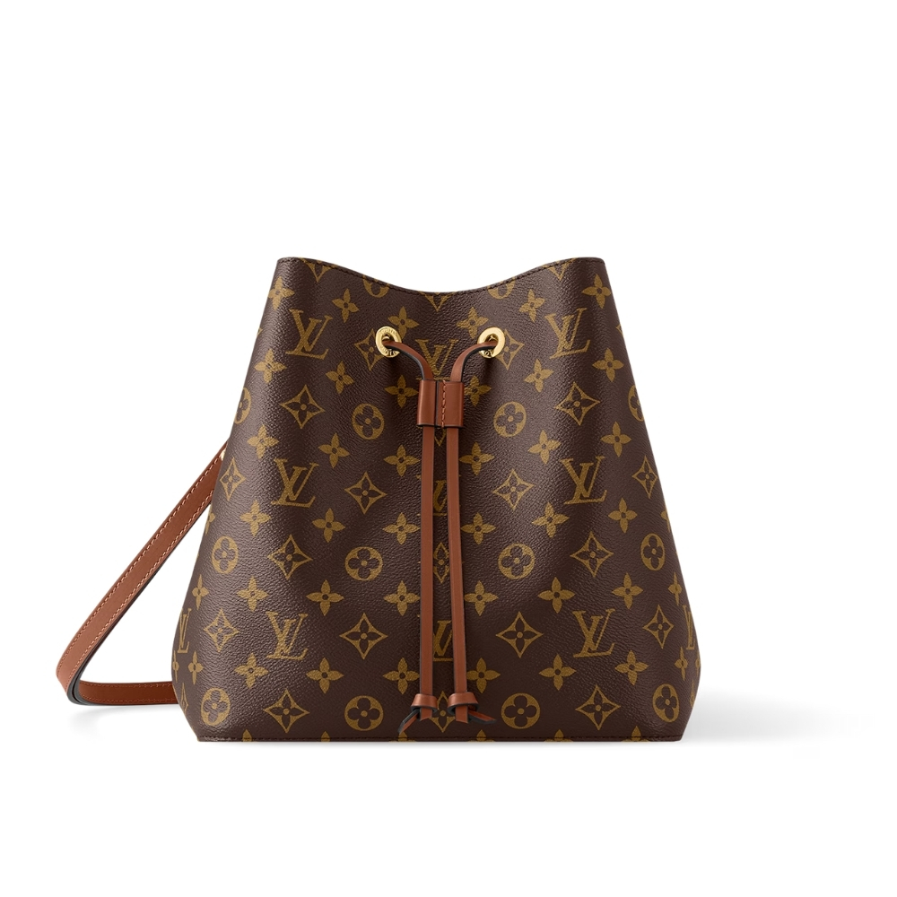 Thumbnail-48-3.jpg Louis Vuitton Néonoé MM Monogram Canvas Bucket Bag Caramel Brown 26cm M44887 - Image 1